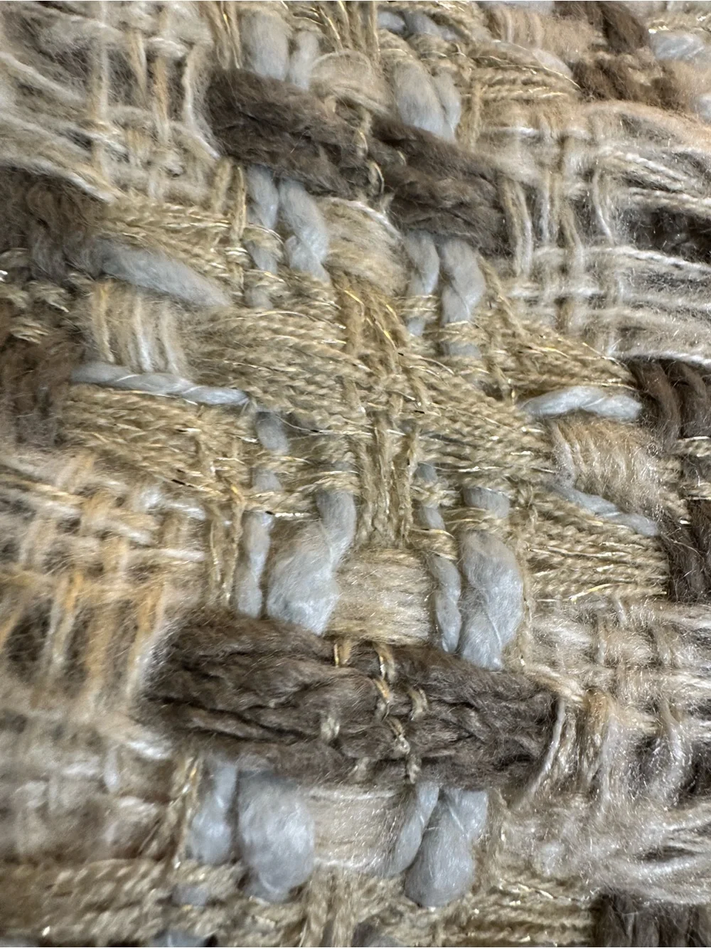 LOFT Beige and Cream Knit Scarf